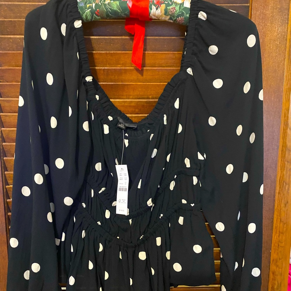J crew smocked balloon sleeve top.